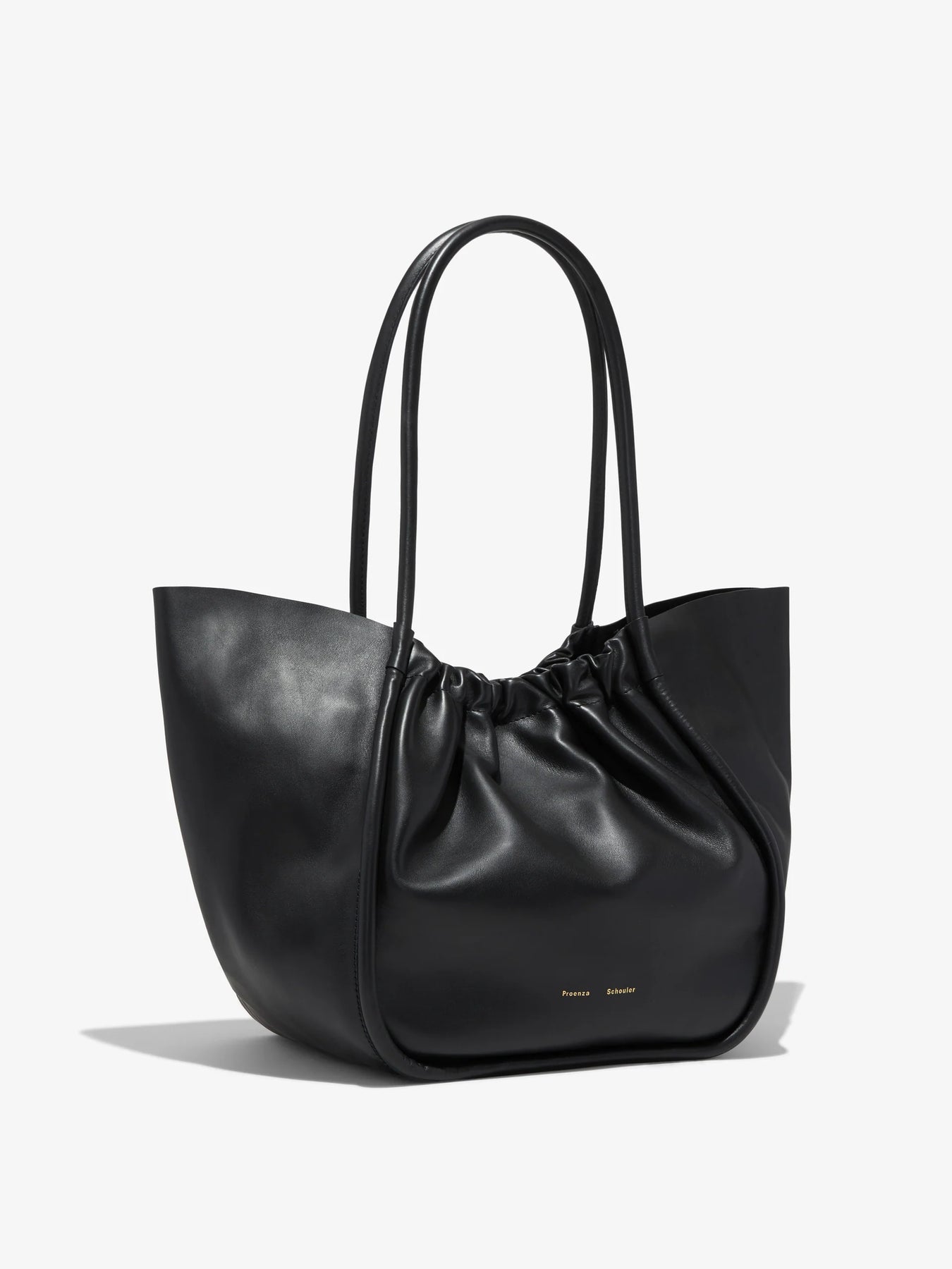 Large Ruched Tote - Black