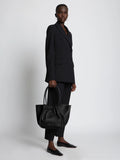 Large Ruched Tote - Black