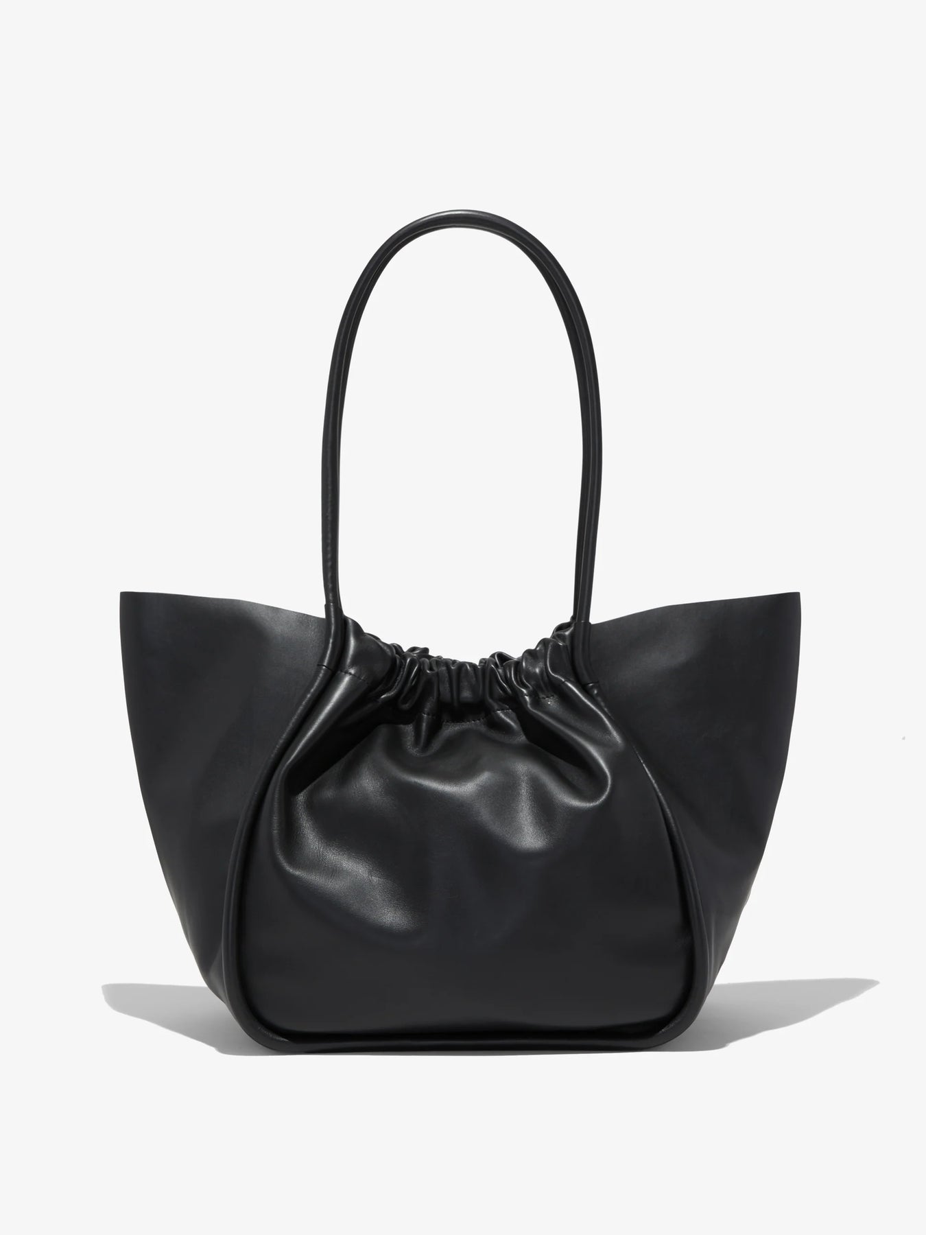 Large Ruched Tote - Black
