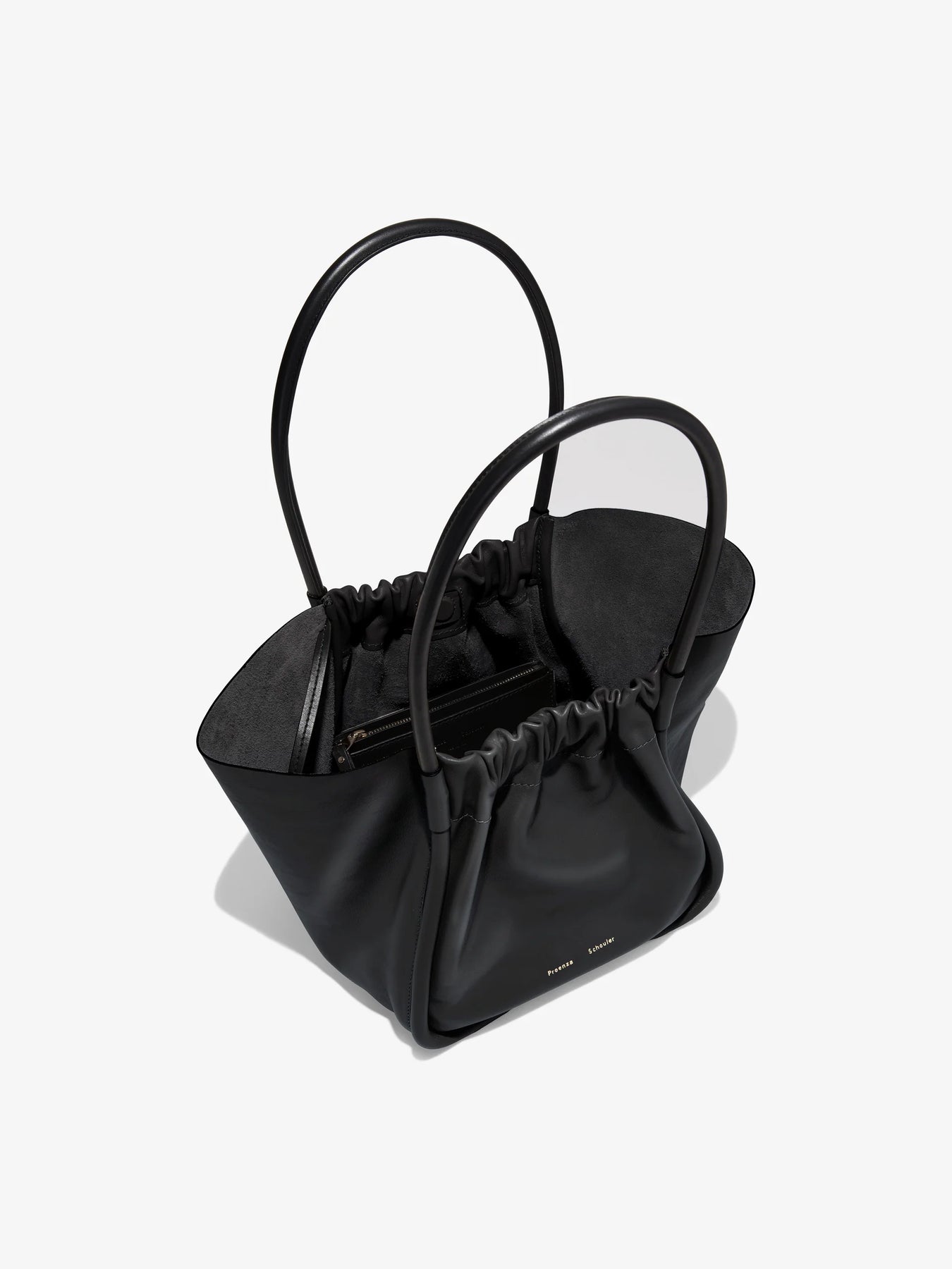 Large Ruched Tote - Black
