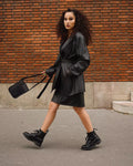 1460 Mono Milled Nubuck Leather Lace Up Boots - Svart
