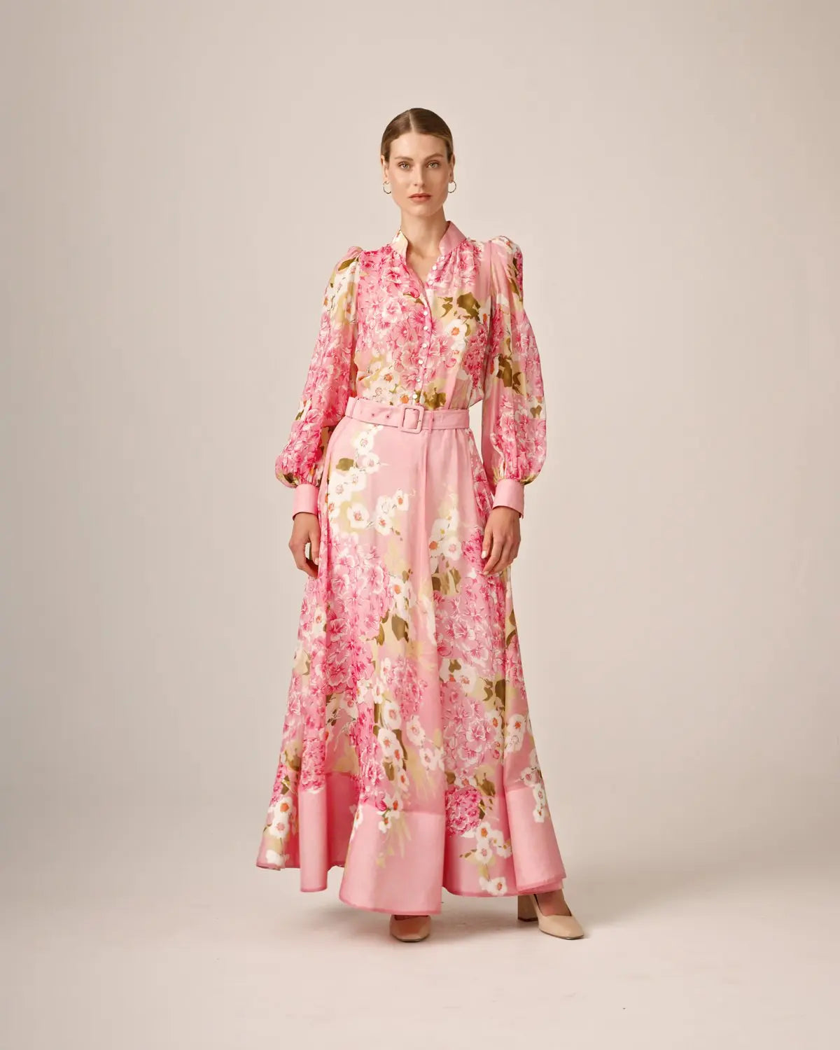 Organza maxikjol - Cherry Blossom
