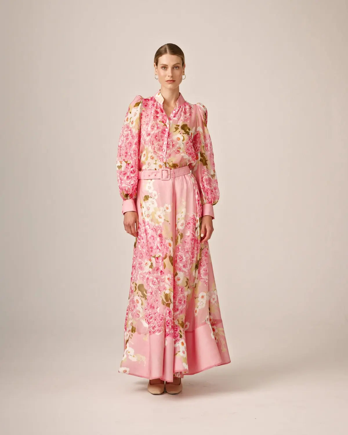 Organza maxikjol - Cherry Blossom