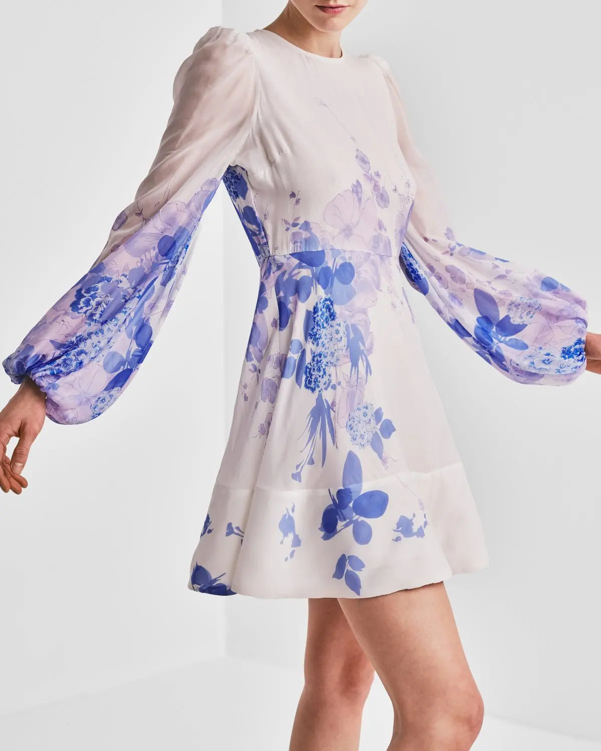 Organza Mini Dress - Skylight
