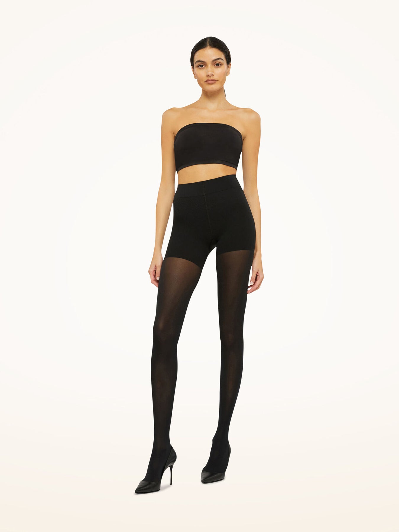 Tummy 66 Control Top Tights - Svart