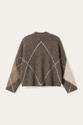 N-Laiana stickad kofta - Ash Brown Mix