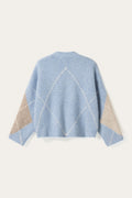 N-Laiana Stickad Kofta - Sky Blue Mix