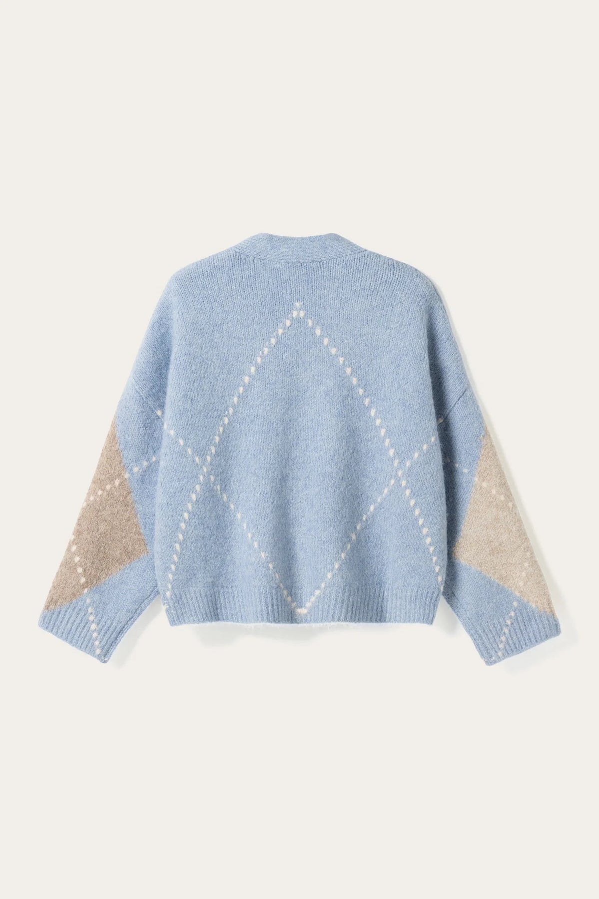 N-Laiana Stickad Kofta - Sky Blue Mix