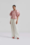 Cleo Puff Sleeve Blouse - Blush