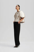Cleo Puff Sleeve Blouse - Soft Beige