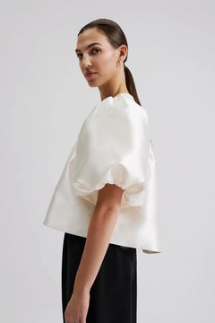 Cleo Puff Sleeve Blouse - Ivory