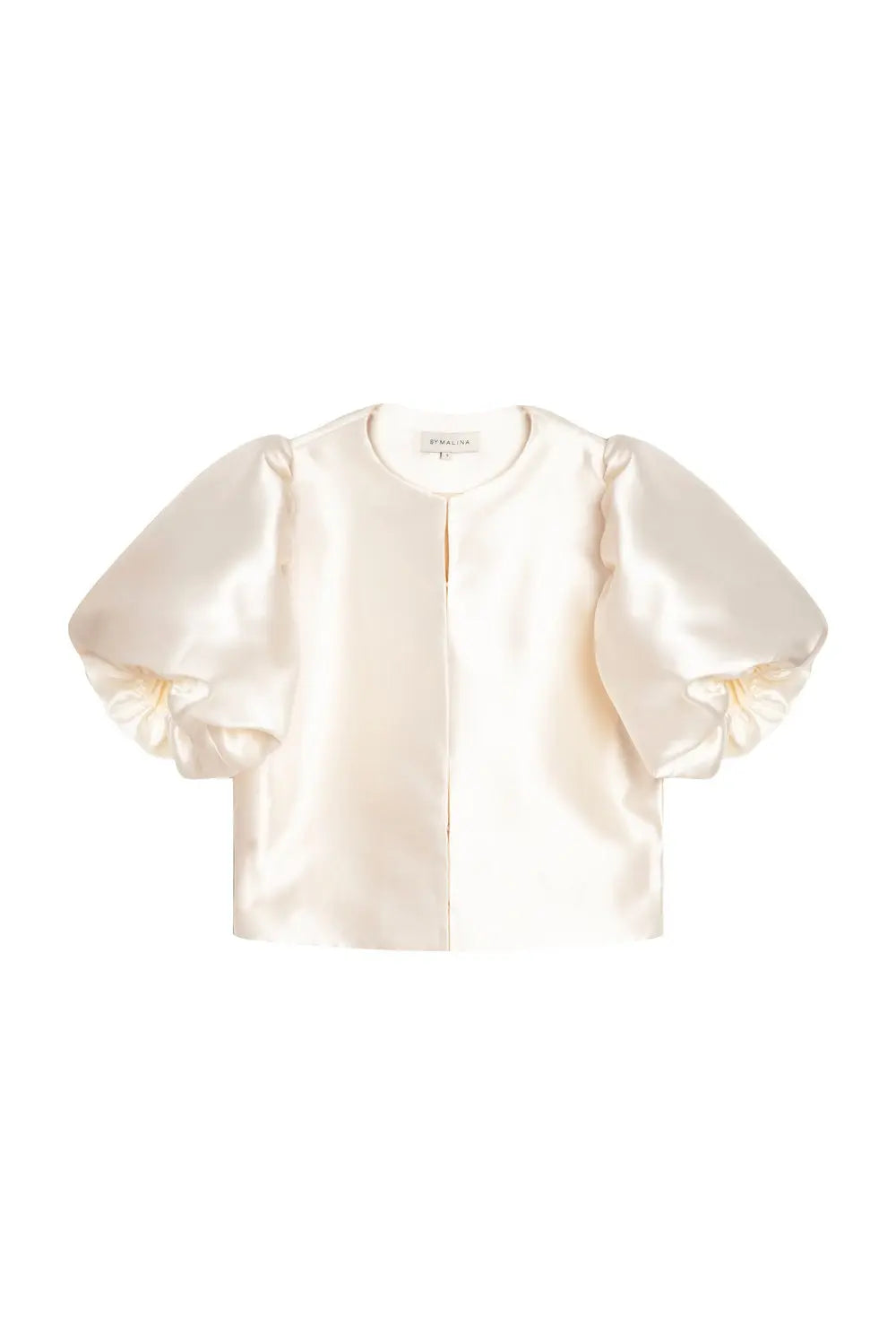 Cleo Puff Sleeve Blus - Elfenbensvit