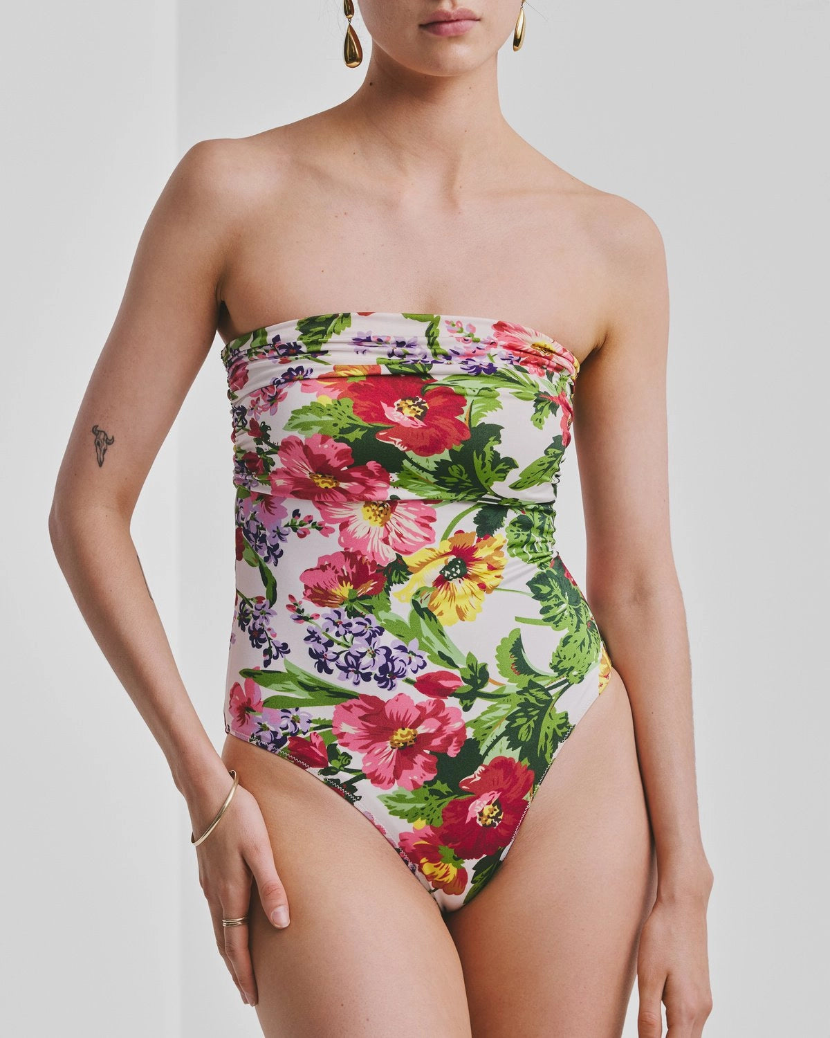 Bandeau Swimsuit - Daylight Bloom