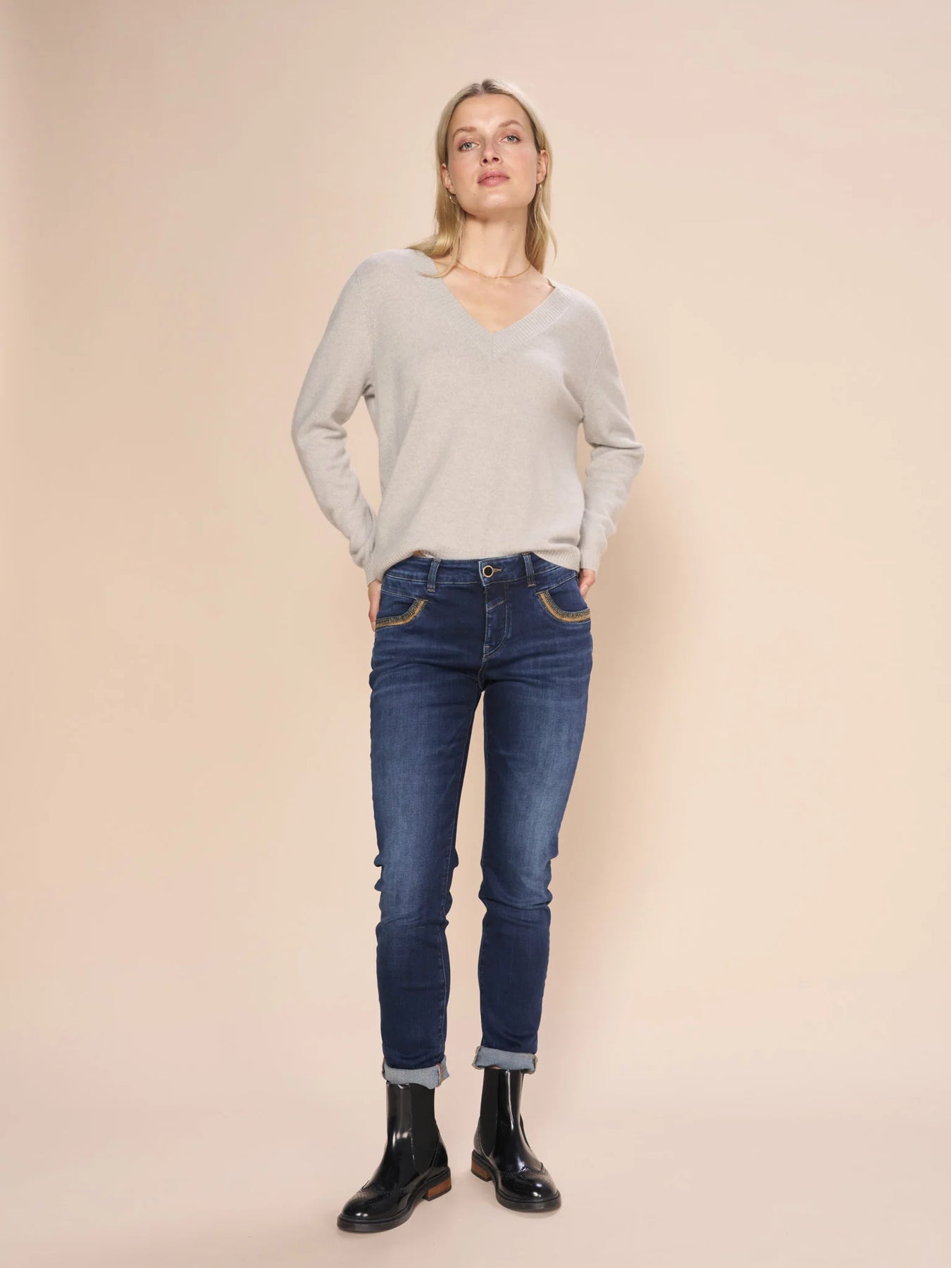 Naomi Achilles Jeans Regular - Dark Blue