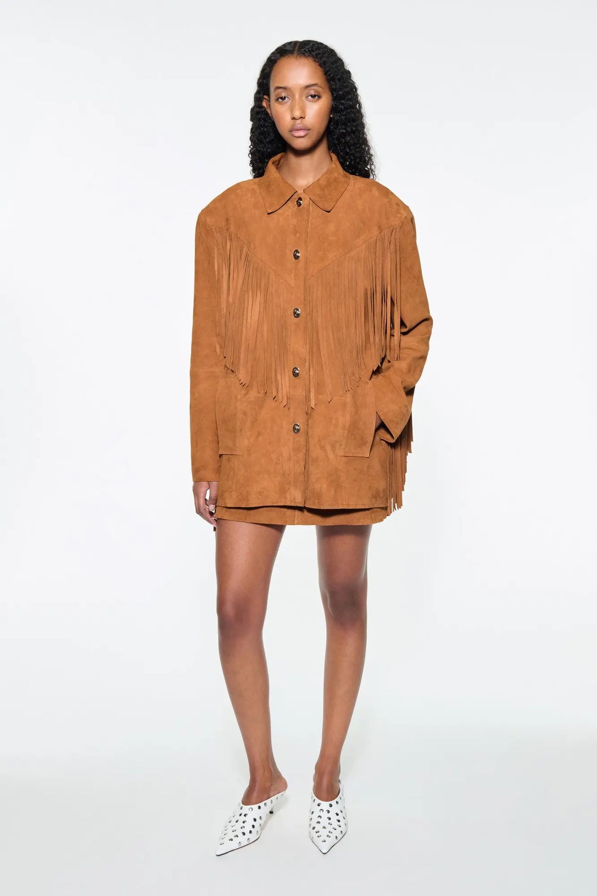 Estee Fringe Jacka - Desert Tan