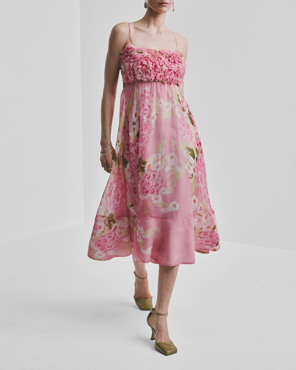 byTiMo Organza Strap Dress - Cherry Blossom