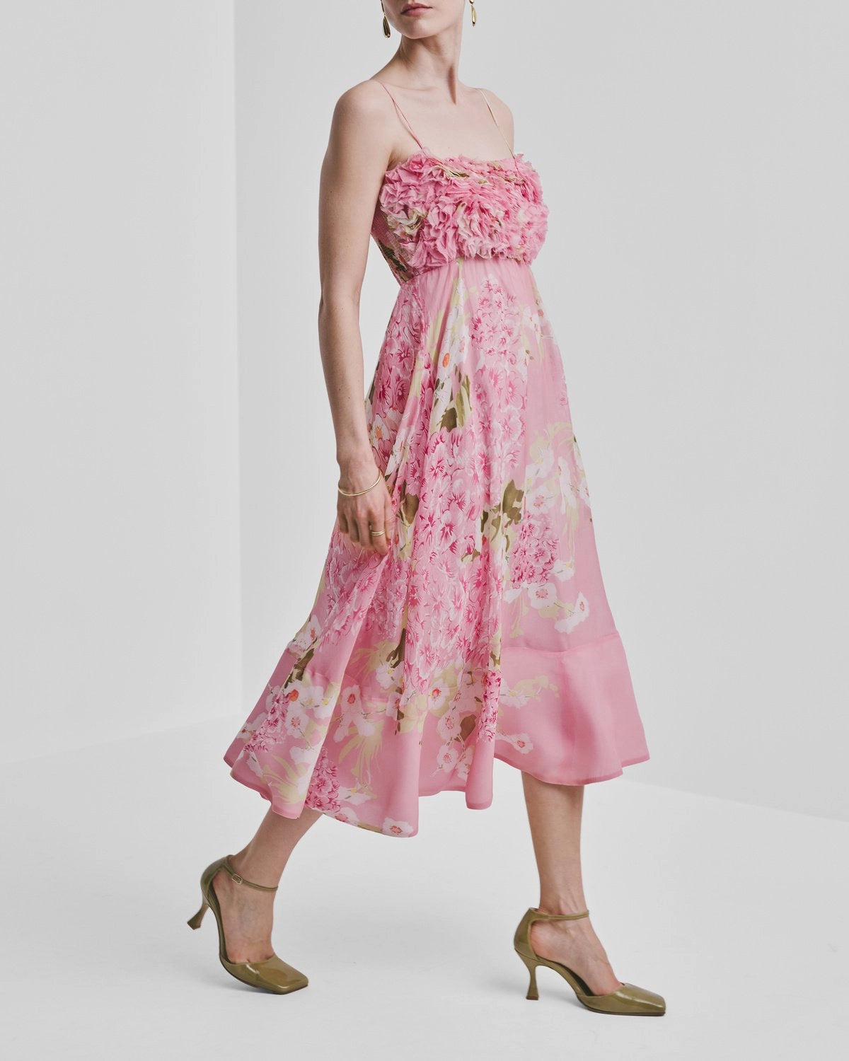 byTiMo Organza Strap Dress - Cherry Blossom
