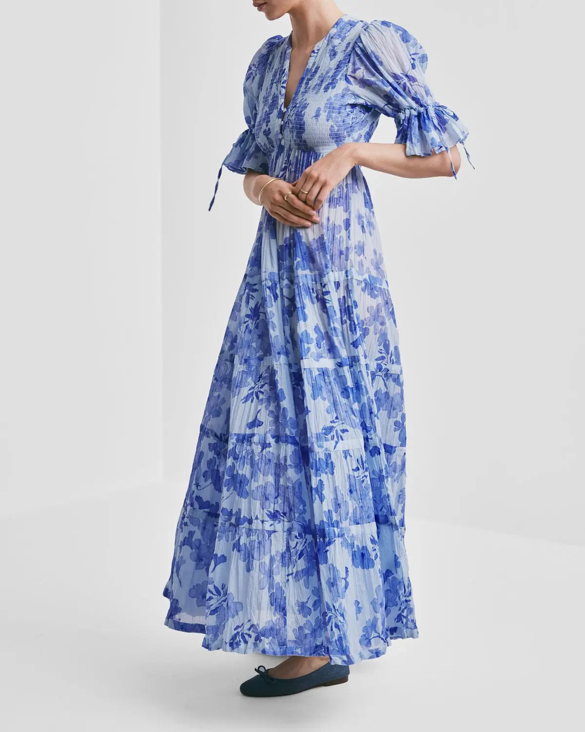 Bohemian Relaxed Dress – Ljusblå