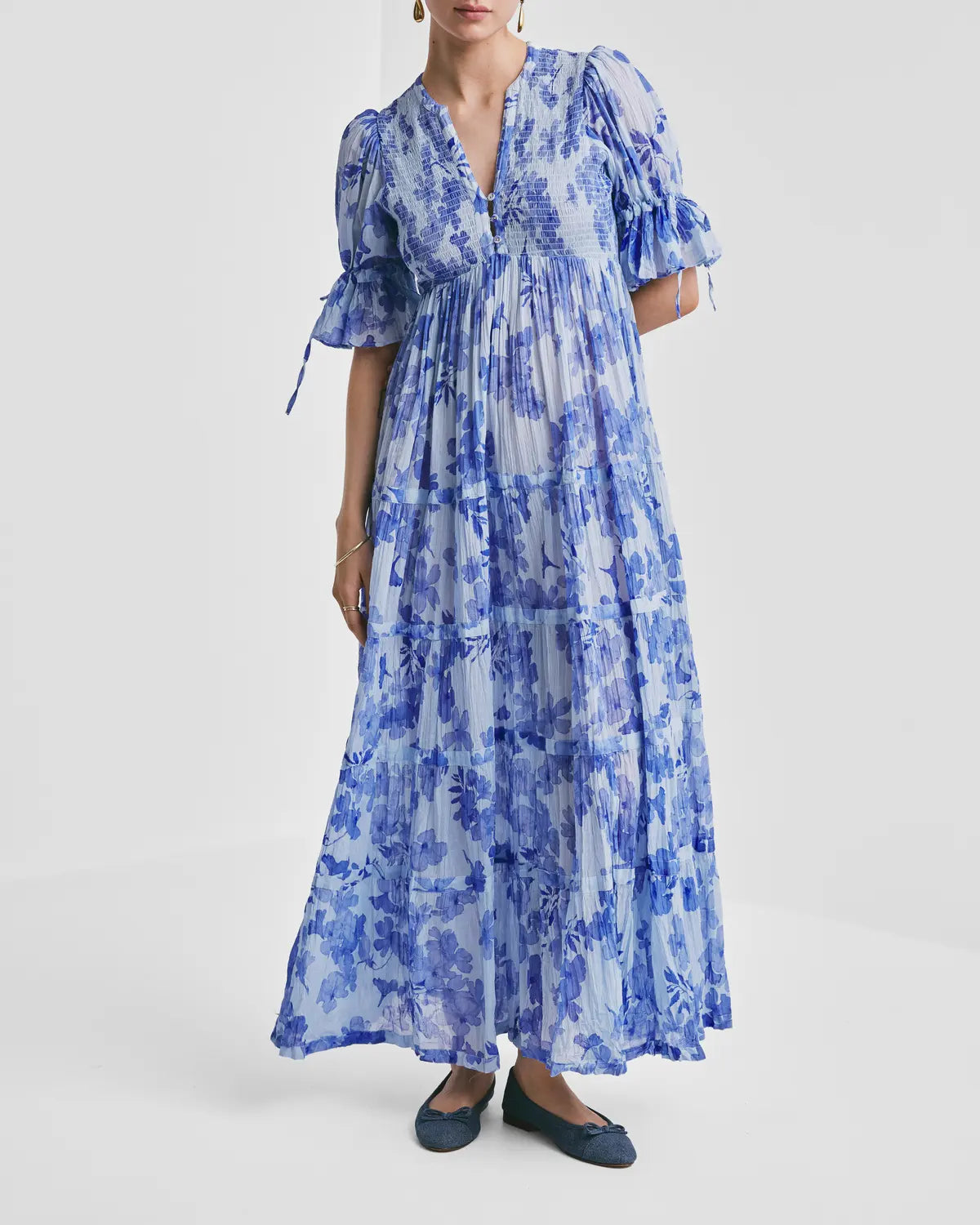 Bohemian Relaxed Dress – Ljusblå