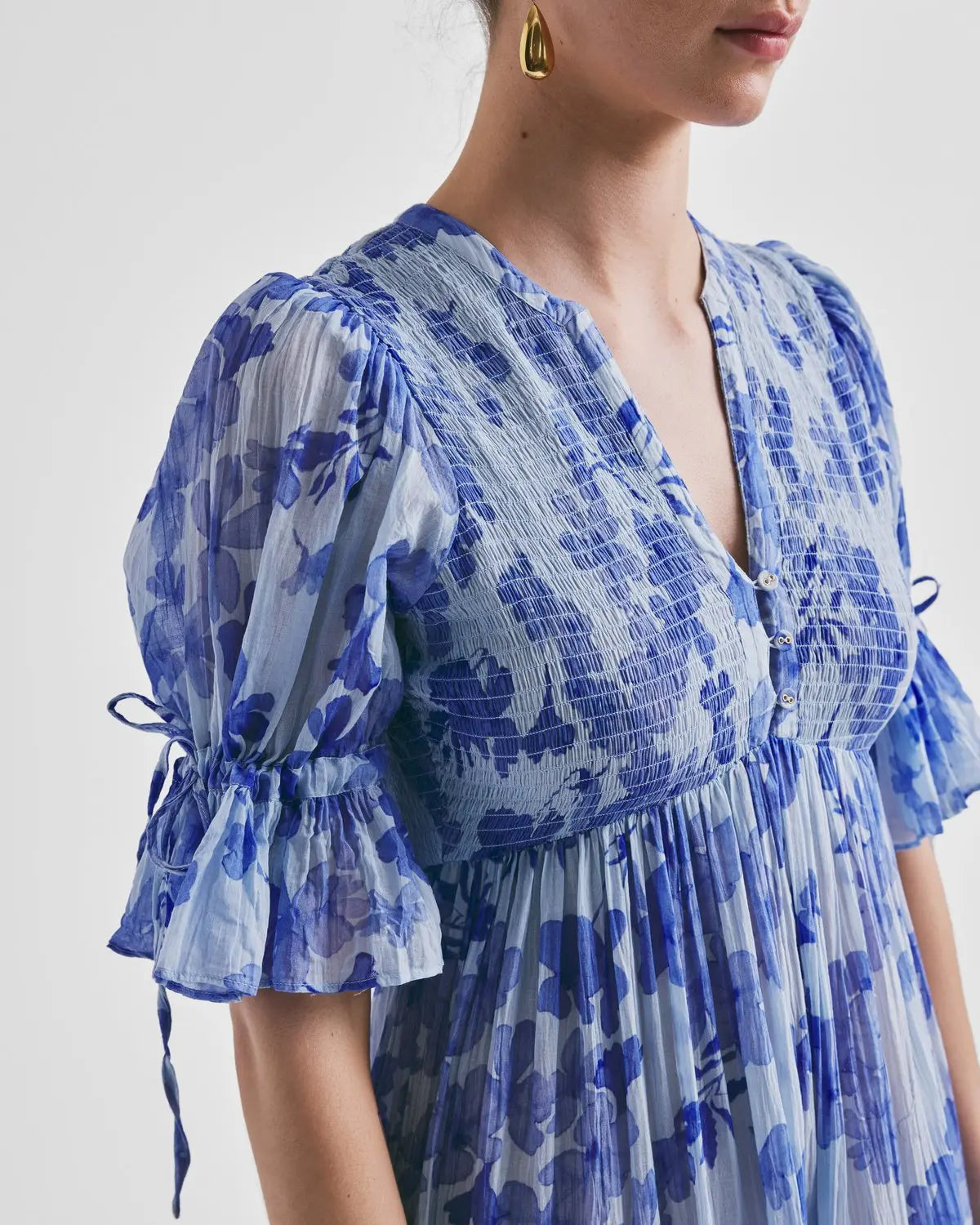 Bohemian Relaxed Dress – Ljusblå