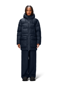 Alta Long Puffer Cargo Jacket W3T4 - Navy