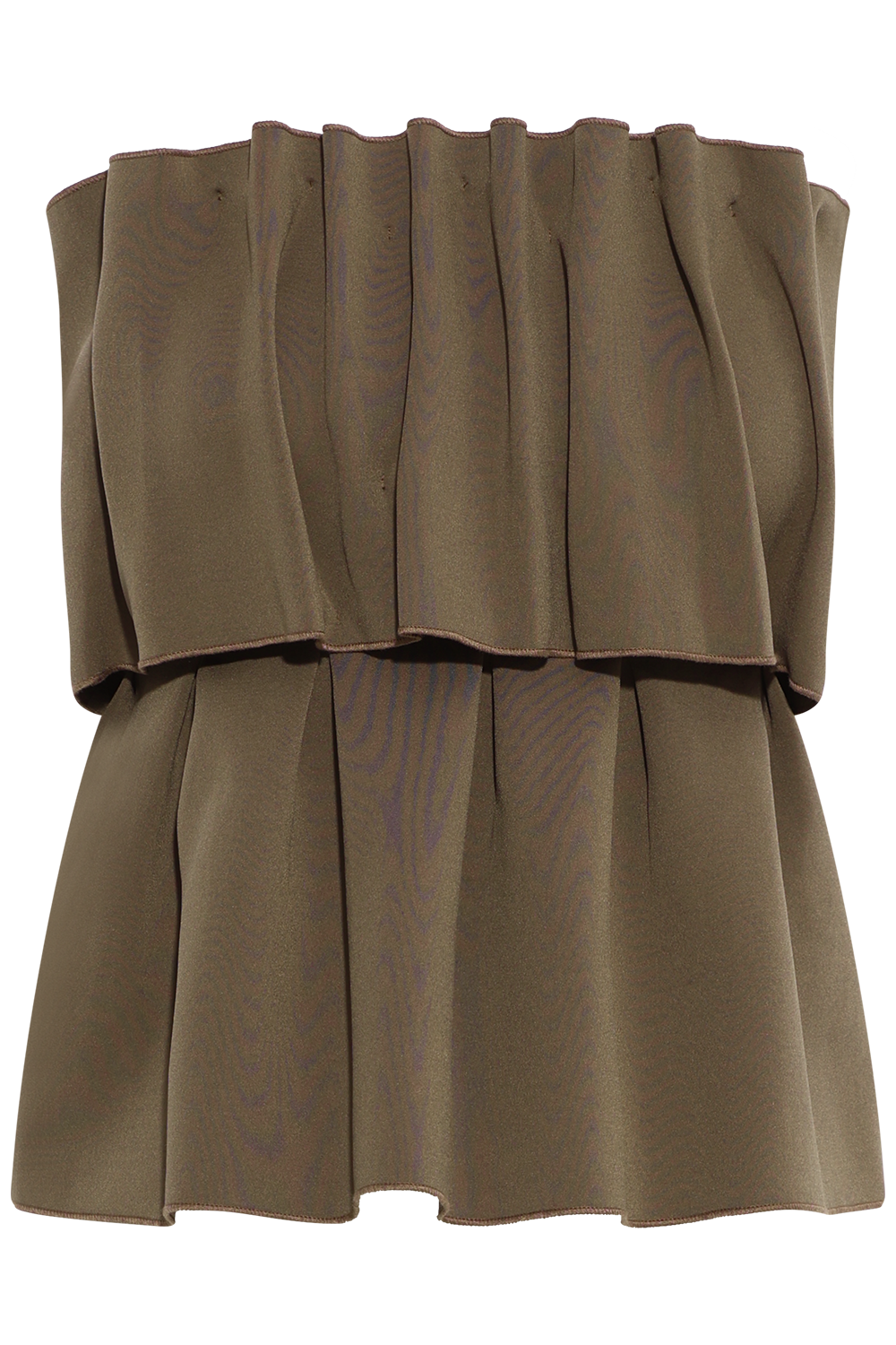 Sculpted Tube Top - Dark Olive Green