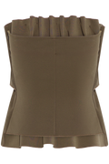 Sculpted Tube Top - Dark Olive Green