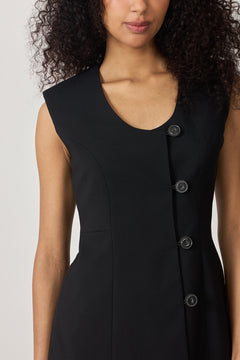 Sleeveless Blazer - Black