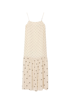 Dot Slip Dress - Antique Beige