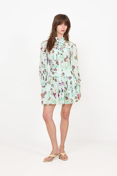 Viola Silk Mini Dress - Oasis