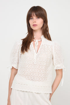 Alouette Ss Cotton Top - Pristine