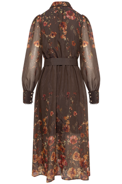 Yasromantica Ls Long Dress - Show - Chicory Coffee Romantica Aop