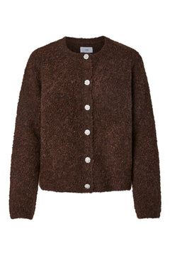 Yasplyra Ls Knit Cardigan - Coffee Bean