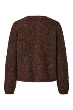 Yasplyra Ls Knit Cardigan - Coffee Bean