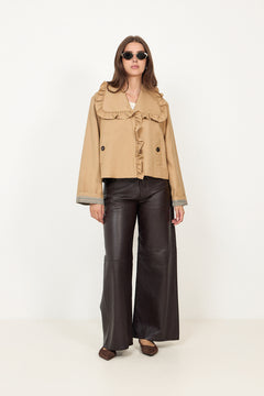 Yaselsia LS Short Trenchcoat - Incense