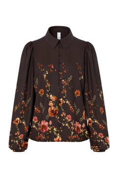 Yasromantica Ls Shirt - D2d - Chicory Coffee Romantica Print