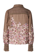 Yassomellu LS Blus - Timber Wolf Somellu Print