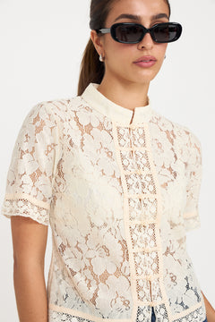 Liljaic Ss Shirt - Off White Lace
