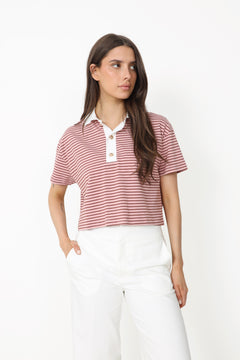 Olga Mini Stripe Tee - Pink