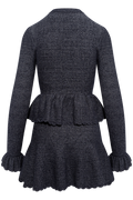 Navy Textured Knit Miniklänning