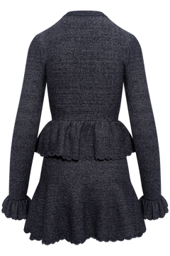 Navy Textured Knit Mini Dress - Navy