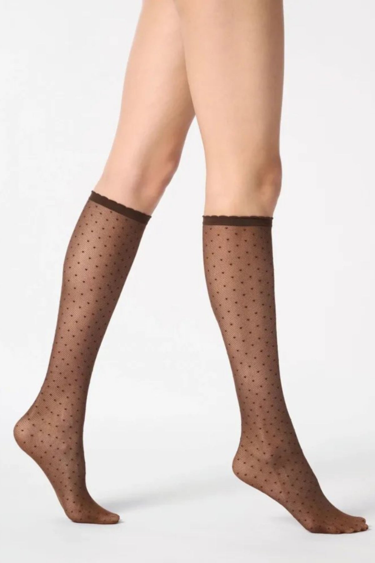 Plumetis Knee High - Moka