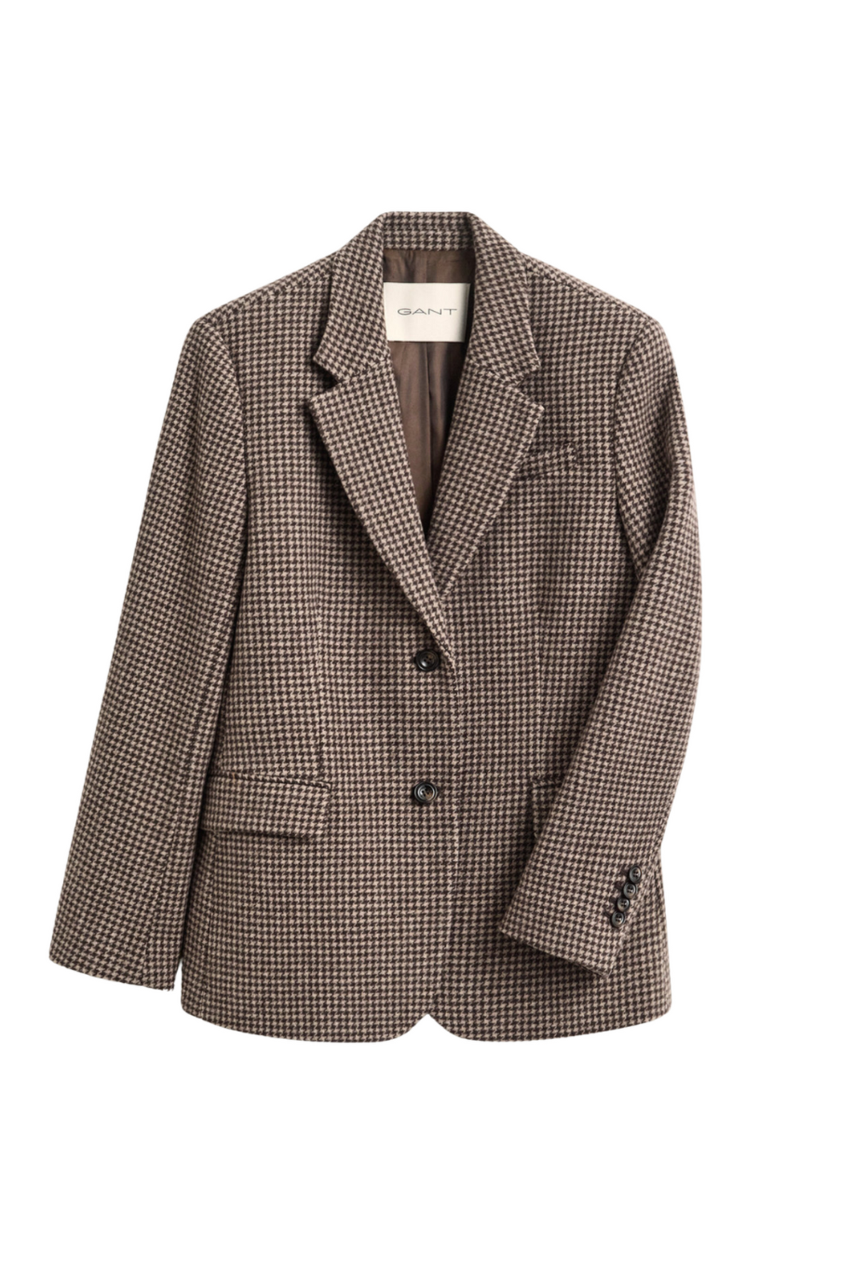 Reg Houndstooth Blazer - Faded Taupe