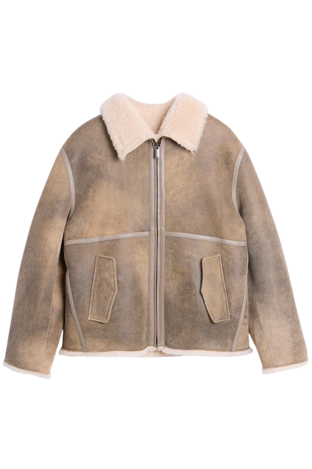 Louie Shearling Jacket - Taupe