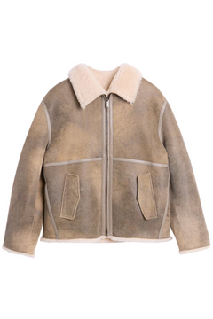 Louie Shearling Jacket - Taupe