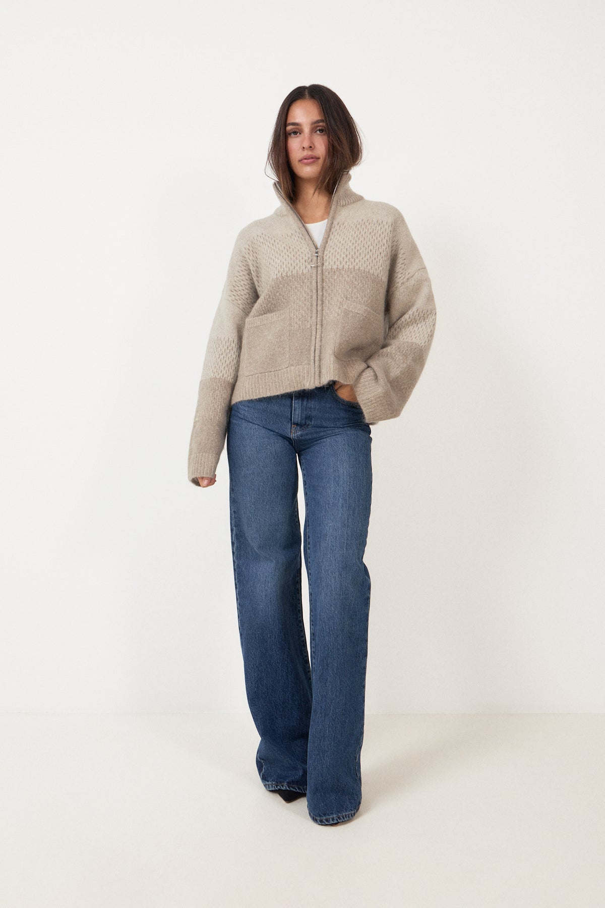 Tine Cardigan - Taupe Mix