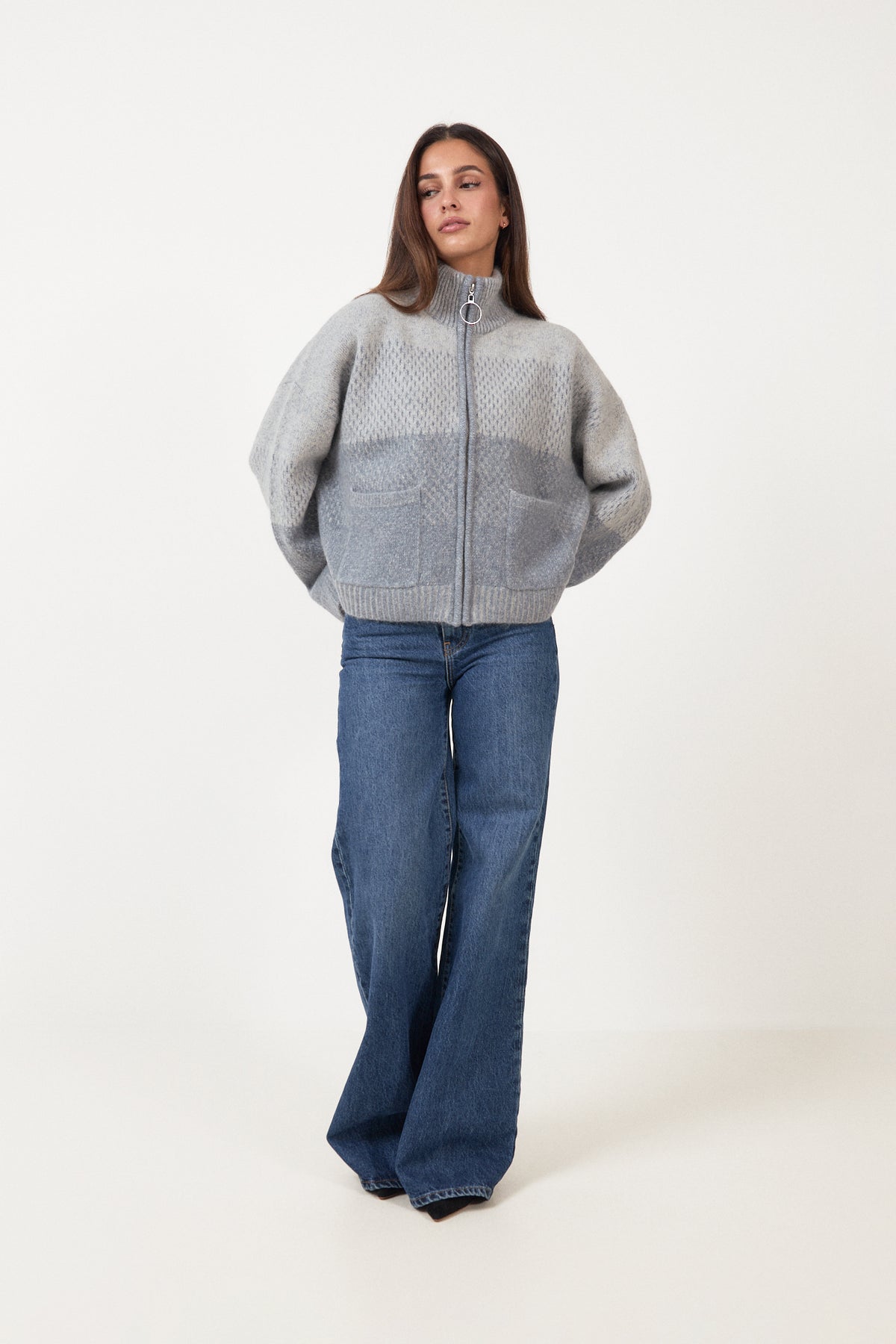 Tine Cardigan - Lt. Blue Mix