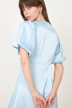 Illana Heavy Sateen Dress - Light Blue