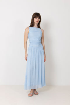 Cludine Mesh Dress - Light Blue