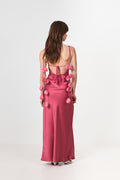 Colly Heavy Sateen Dress - Cherry Pink